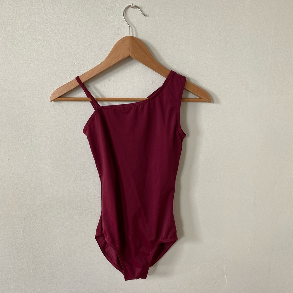 Thin strap Maroon leotard